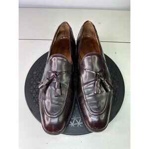 Church's Burgundy Leather Tasselled Shoes Loafers Mens 10.5 US
